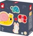 JANOD Dřevěné obrysové puzzle Zahrada 4v1 (2,3,4,5 dílků)