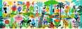 DJECO Panoramatické puzzle Džungle 100 dílků