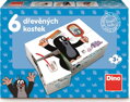 DINO Obrázkové kostky Krtek, 6 kostek