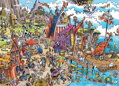 COBBLE HILL Puzzle DoodleTown: Vesnice Vikingů 1000 dílků