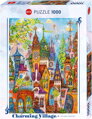 HEYE Puzzle Charming Village: Červené oblouky 1000 dílků