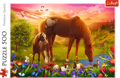 TREFL Puzzle Koně na louce 500 dílků