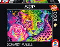 SCHMIDT Puzzle Neon: Leopard 1000 dílků