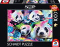 SCHMIDT Puzzle Neon: Pandy 1000 dílků