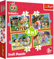 TREFL Puzzle Cocomelon: Seznamte se 4v1 (12,15,20,24 dílků)