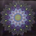 Norimpex Diamantové malování 7D Modrá mandala 30x30cm