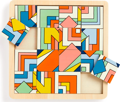 GALISON Posuvné dřevěné puzzle Frank Lloyd Wright: Imperial Hotel 2v1 (16 dílků)