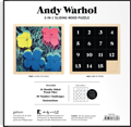GALISON Posuvné dřevěné puzzle Andy Warhol: Květiny 2v1 (16 dílků)