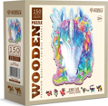 WOODEN CITY Dřevěné puzzle Stylový jednorožec 150 dílků EKO