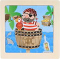 Dřevěné puzzle Pirátský navigátor 9 dílků
