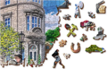 WOODEN CITY Dřevěné puzzle Hlavní ulice 2v1, 505 dílků EKO