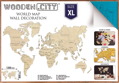 WOODEN CITY Dřevěná mapa světa velikost XL (120x80cm) modrá
