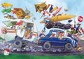 HEYE Puzzle Cartoon Classics: Odjezd na dovolenou! 500 dílků