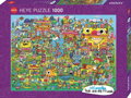 HEYE Puzzle Pens are my Friends: Doodle Village 1000 dílků