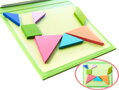 KIK Dřevěný magnetický tangram