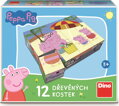 DINO Obrázkové kostky Prasátko Peppa, 12 kostek