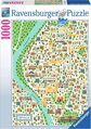 RAVENSBURGER Puzzle Mapa Sevilly 1000 dílků