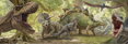 DINO Panoramatické puzzle Jurský svět 150 dílků
