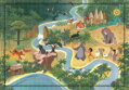 CLEMENTONI Puzzle Story Maps: Kniha džunglí 1000 dílků