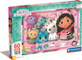 CLEMENTONI Puzzle Gábinin kouzelný domek: Gábi a kočičky MAXI 60 dílků