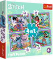 TREFL Puzzle Lilo&Stitch: Bláznivý den 4v1 (35,48,54,70 dílků)