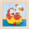 GOKI Dřevěné puzzle Pejsek 4 dílky
