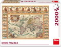 DINO Puzzle Historická mapa světa 2000 dílků