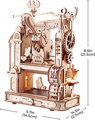 ROBOTIME Rokr Svítící 3D dřevěné puzzle Klasický tiskařský stroj 303 dílků