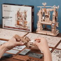 ROBOTIME Rokr Svítící 3D dřevěné puzzle Klasický tiskařský stroj 303 dílků