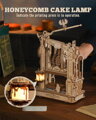 ROBOTIME Rokr Svítící 3D dřevěné puzzle Klasický tiskařský stroj 303 dílků