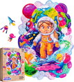 WOODLIKA Dřevěné puzzle Vesmírný dobrodruh 120 dílků