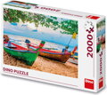 DINO Puzzle Rybářské loďky 2000 dílků