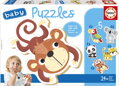 EDUCA Baby puzzle Divoká zvěř 5v1 (3-5 dílků)