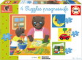 EDUCA Puzzle Petit Ours Brun 4v1 (12,16,20,25 dílků)