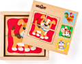 WOODY Dřevěné puzzle Zvířátka 4 dílky