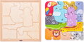 WOODY Obrysové puzzle Zvířátka 11 dílků