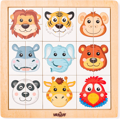WOODY Vkládací puzzle Zvířecí hlavy