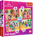 TREFL Puzzle Disney princezny: Pohádkové příběhy 4v1 (35,48,54,70 dílků)
