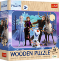 TREFL Dřevěné puzzle Ledové království: Úžasné království 24 dílků