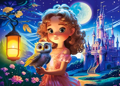CASTORLAND Puzzle Princezna a sova 120 dílků