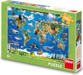 DINO Puzzle Mapa zvířat  XL 100 dílků
