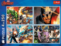 TREFL Puzzle Avengers: Heorické dny 4x250 dílků