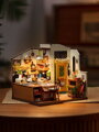 ROBOTIME Rolife DIY 3D dřevěné puzzle Útulná kuchyně s LED osvětlením 196 dílků