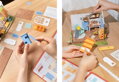 ROBOTIME Rolife DIY 3D dřevěné puzzle Vysněný zahradní dům s LED osvětlením 240 dílků