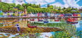 GIBSONS Panoramatické puzzle Odliv a příliv v Tobermory 636 dílků
