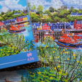 GIBSONS Panoramatické puzzle Odliv a příliv v Tobermory 636 dílků