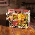 ROBOTIME Rolife DIY 3D dřevěné puzzle Garáž s LED osvětlením 157 dílků