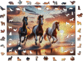 WOODEN CITY Dřevěné puzzle Divocí koně na pláži 4000 dílků