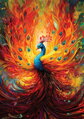 ART PUZZLE Puzzle Barevný páv 1500 dílků