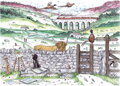 RAVENSBURGER Puzzle Život v Yorkshiru 1000 dílků